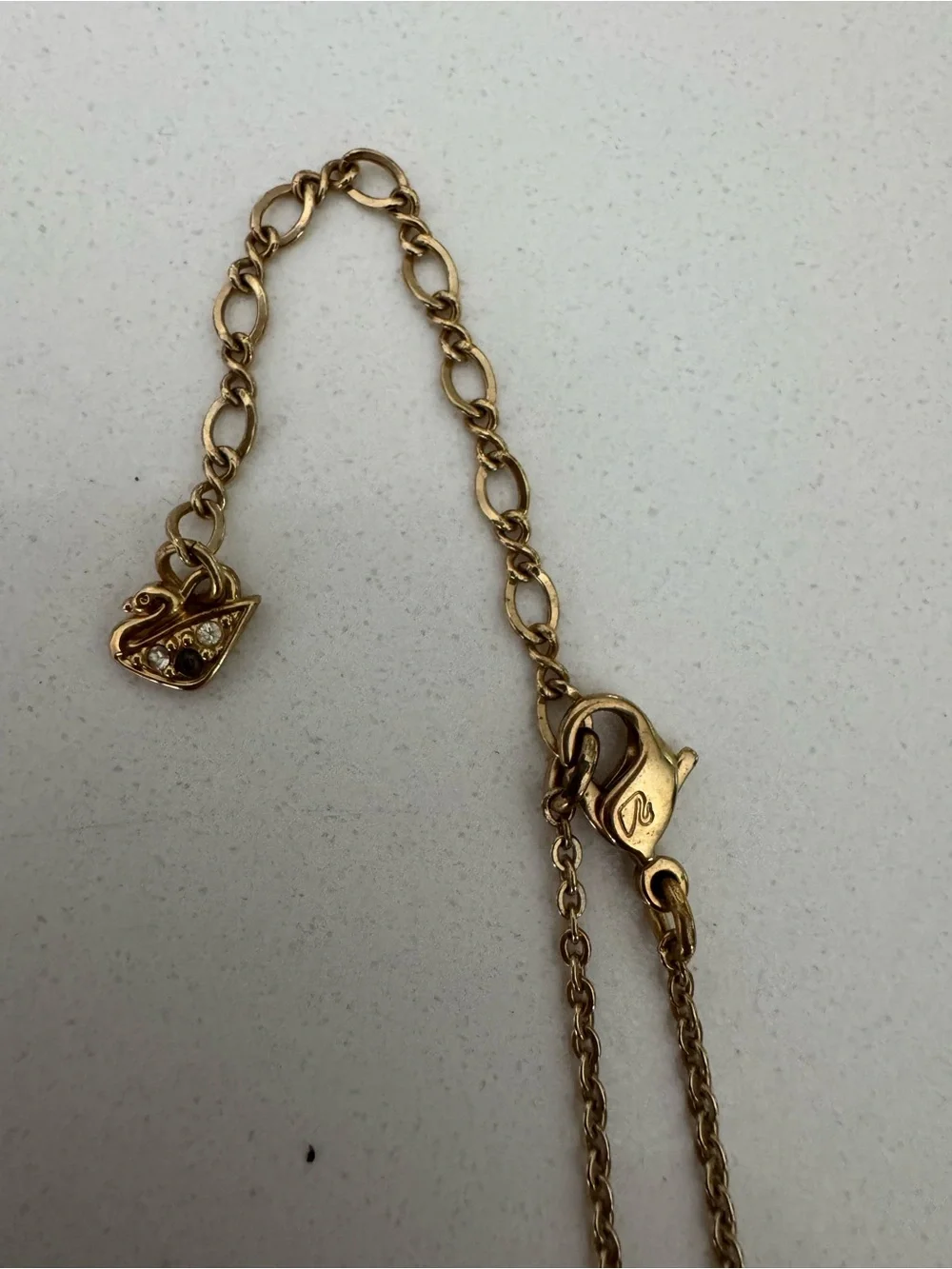 Swarovski Gold Crystal Pavé Double Ball Pendant Necklace